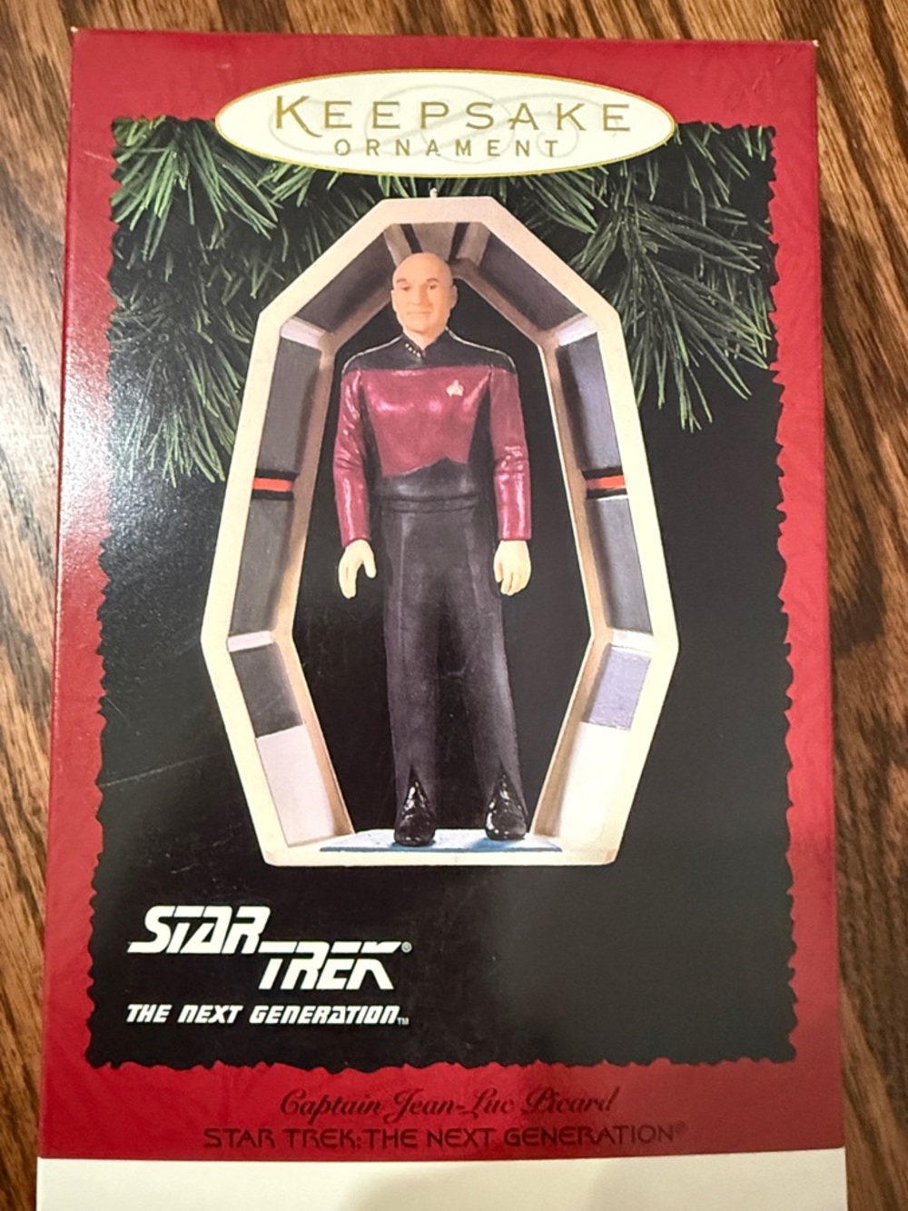 Hallmark Keepsake Ornament Star Trek Captain Picard Red and Black